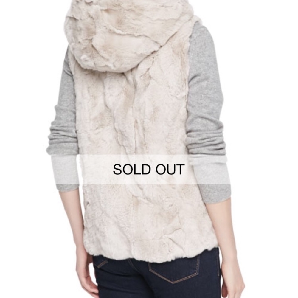 Jocelyn Hooded Fur Vest - Picture 7 of 7